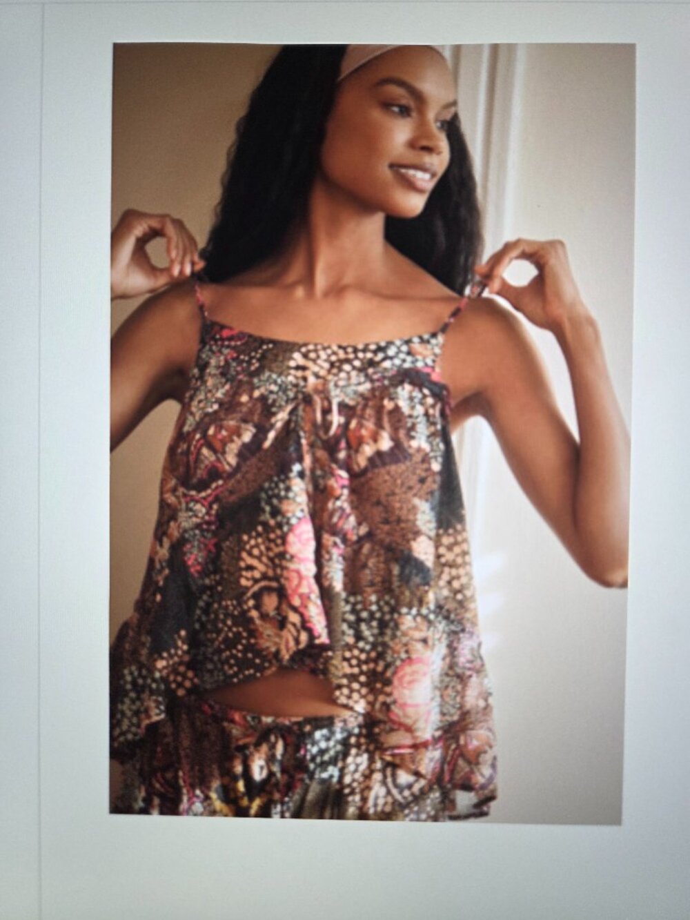 NWT Anthropologie sleeveless raw edge top-M